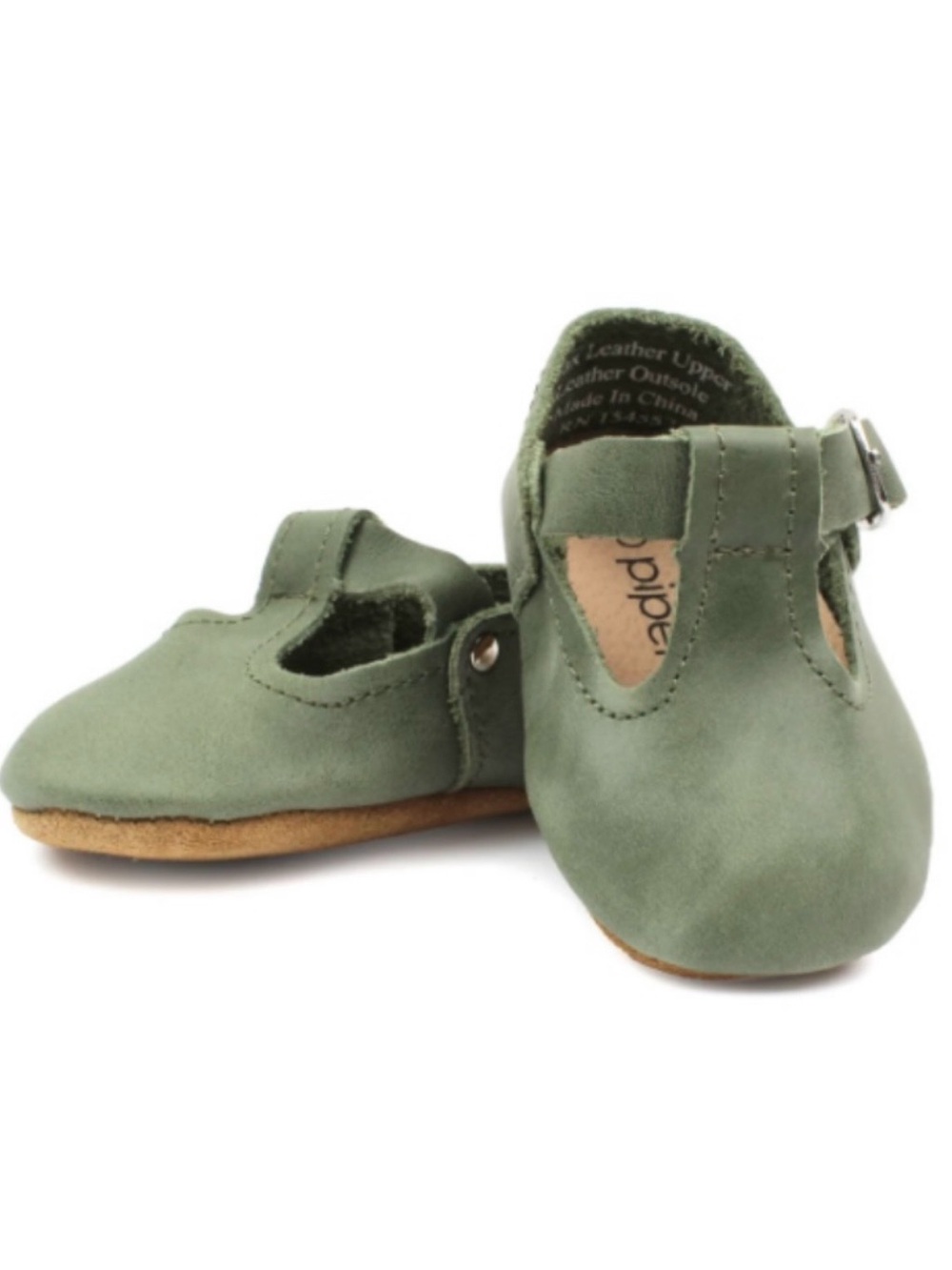 Soft Green Baby Walker Mary Jane Shoes